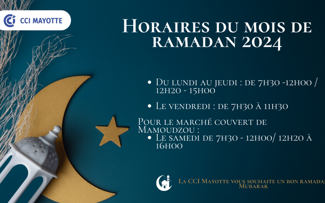 Horaires du mois de Ramadan 2024