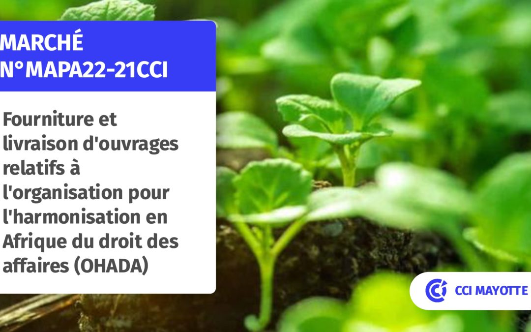 MARCHE N° MAPA22-21CCI